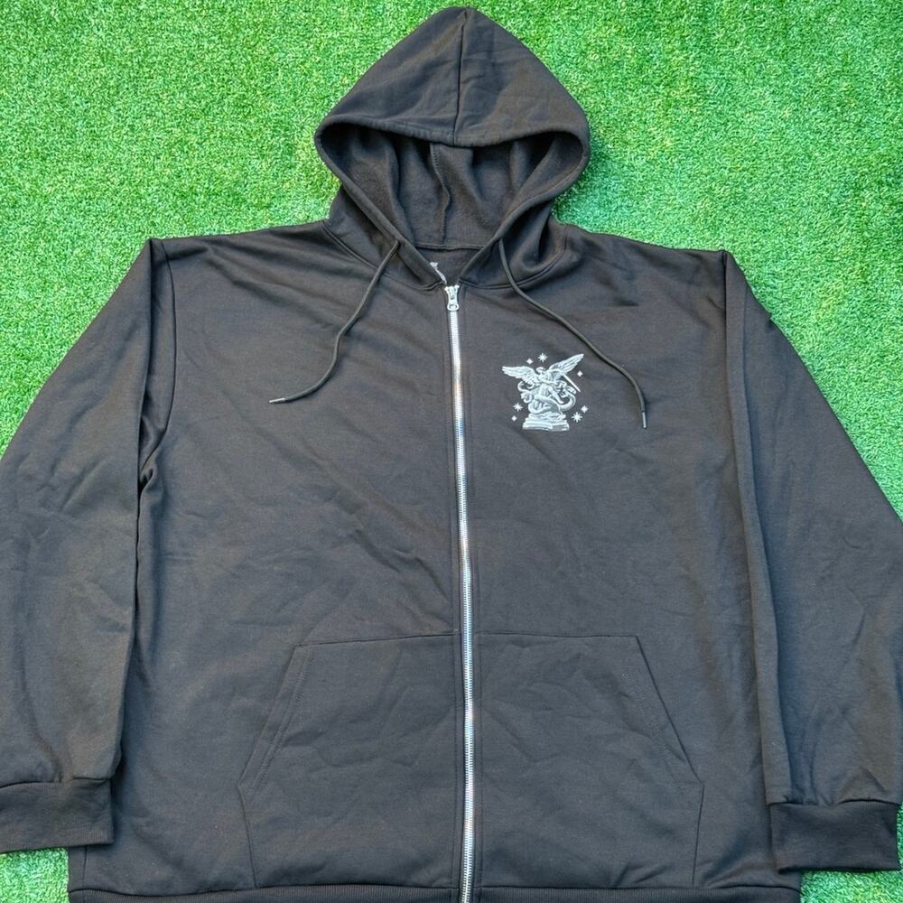 Archangel Fearless Black Zip Hoodie By Launder Brand